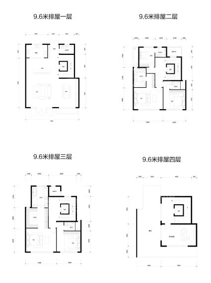 丽泽华著户型图350平米联排