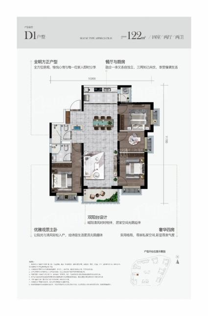 中铁时代央著D1户型