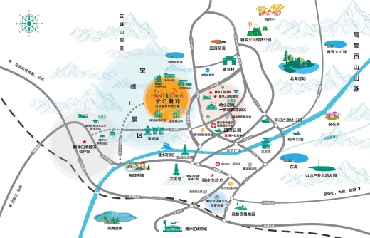 华侨城·梦幻腾冲国际温泉度假小镇位置图