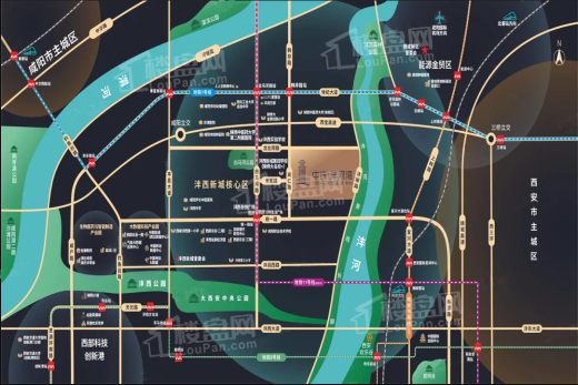 中铁沣河湾位置图