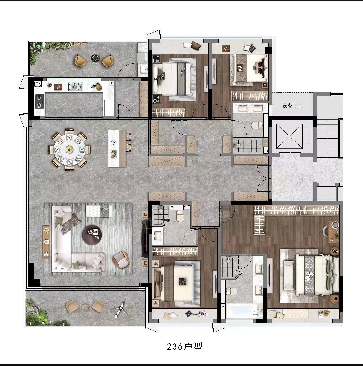 常州中吴江南春4室2厅3卫户型图-常州楼盘网