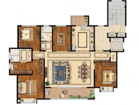 5室2厅3卫1厨， 建面280平米