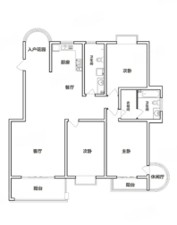 3室2厅2卫0厨， 建面179平米