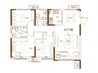 3室2厅2卫1厨， 建面118平米