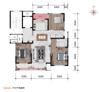 全明通透居室，自由格调，舒展生活 奢华舒适四房，尊崇空间，彰显气度 约9米观景阳台，阳光流连，清风婉转 餐客精致一体，功能清晰，利用率高