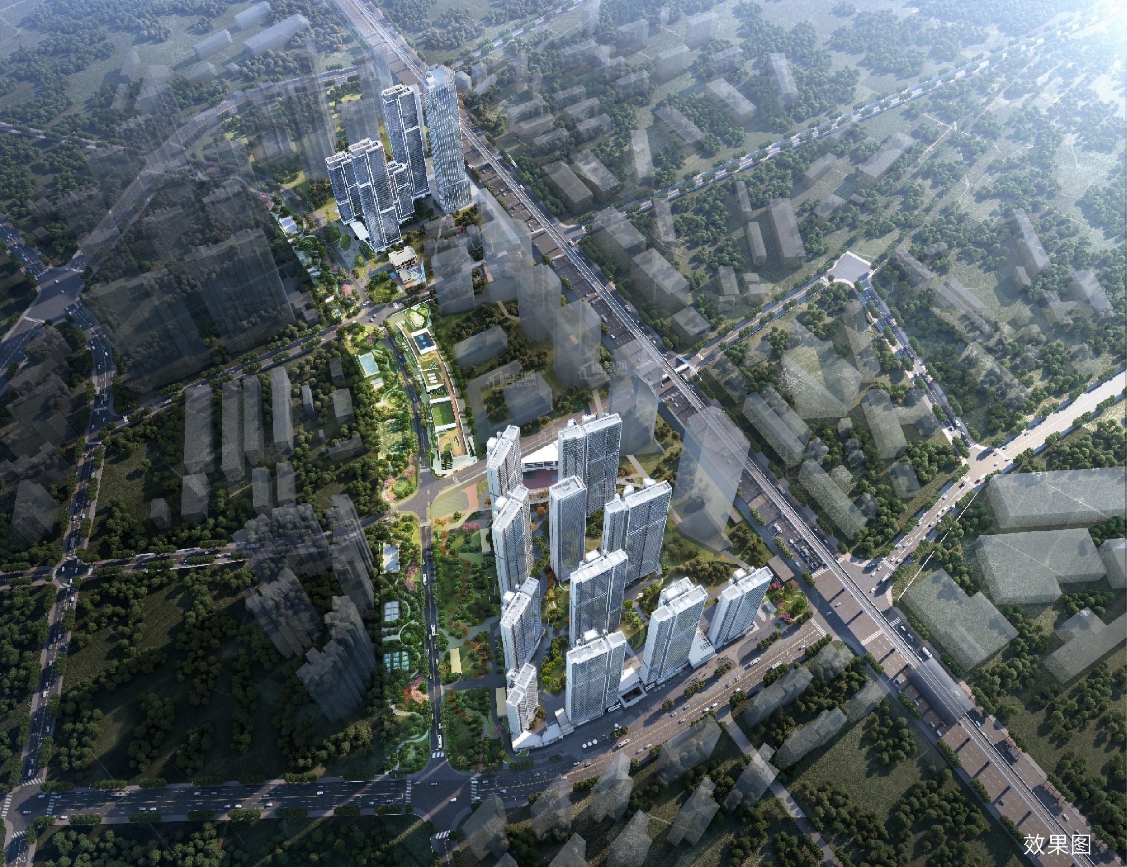 武汉城建·万科云泊江岸效果图