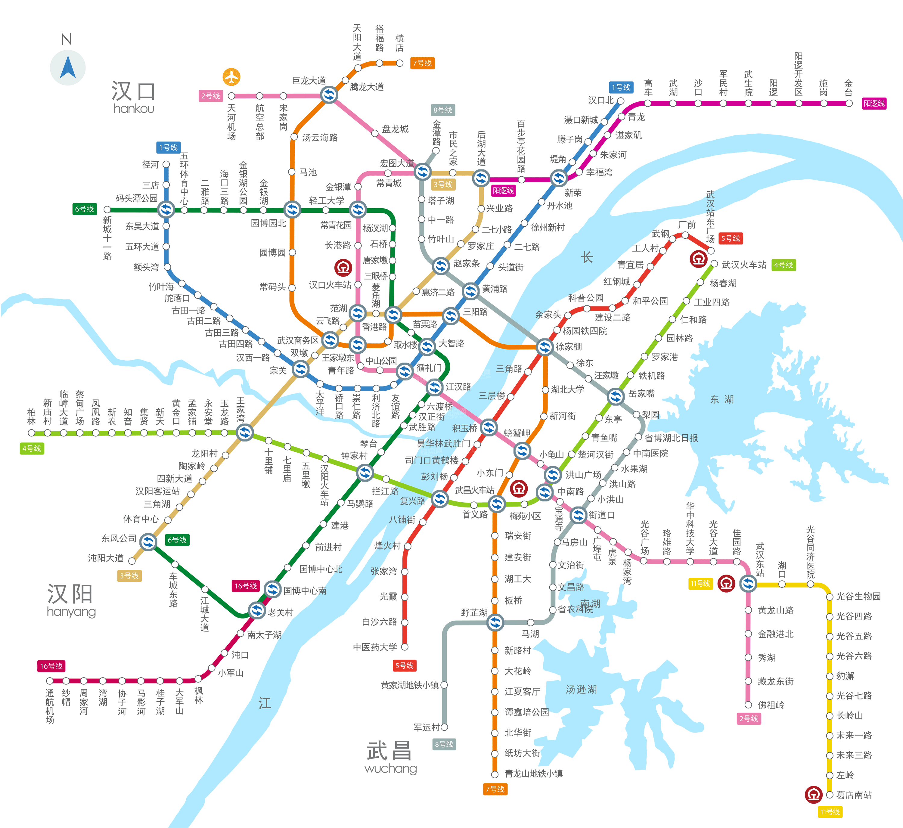 武汉地铁线路图