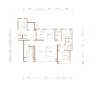 3室2厅2卫1厨， 建面154平米