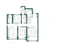 3室2厅1卫1厨， 建面123平米
