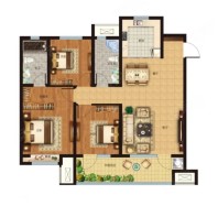 3室2厅2卫1厨， 建面125平米