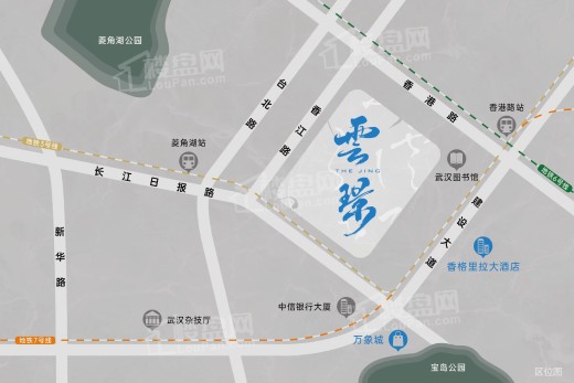 武汉城建·中央雲璟位置图