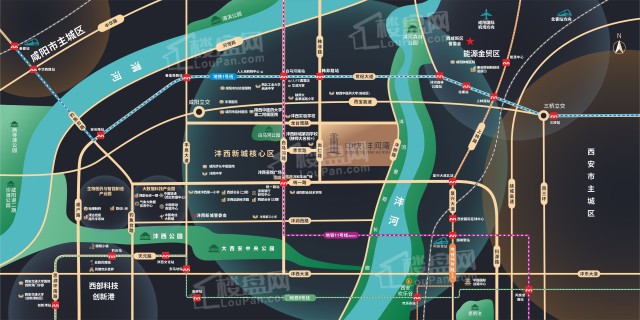 中铁沣河湾位置图