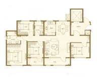 4室2厅2卫1厨， 建面147平米