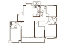 4室2厅3卫1厨， 建面163平米