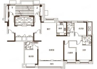 4室2厅3卫1厨， 建面183平米