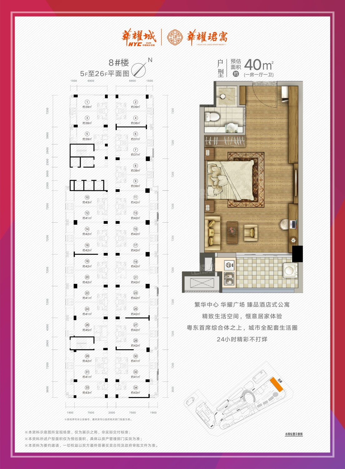 汕尾海丰华耀城公寓1室1厅1卫户型图-汕尾楼盘网