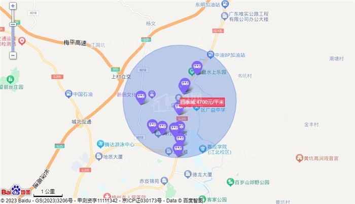 梅州四季城位置图