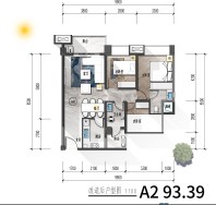 光华盛世园93.39㎡户型