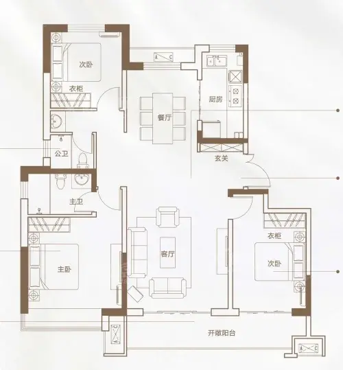 3室2厅2卫126平