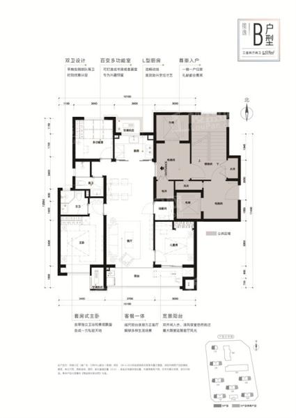 3室2厅2卫119平