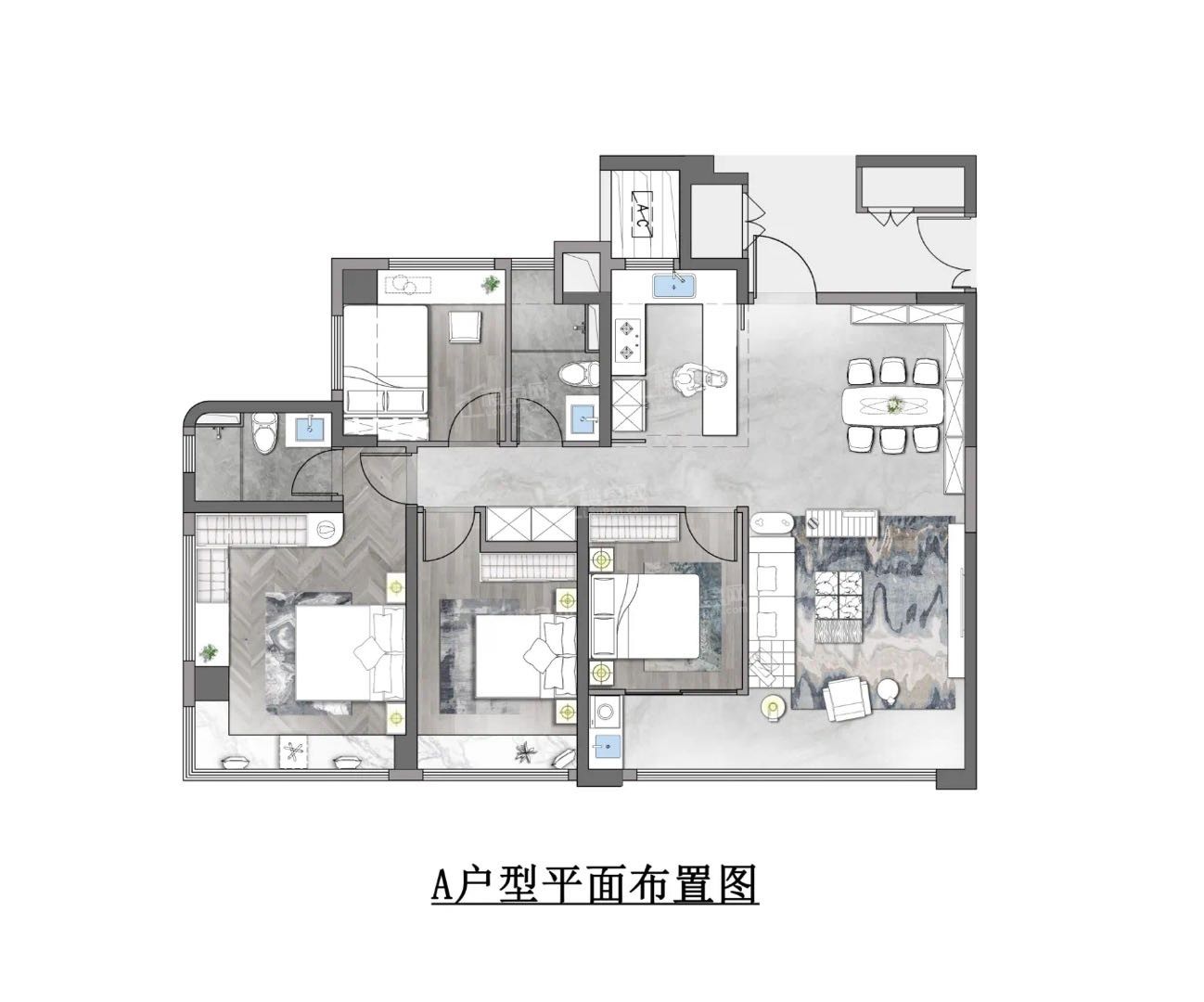 佛山建发灯湖天峯4室2厅3卫户型图-佛山楼盘网