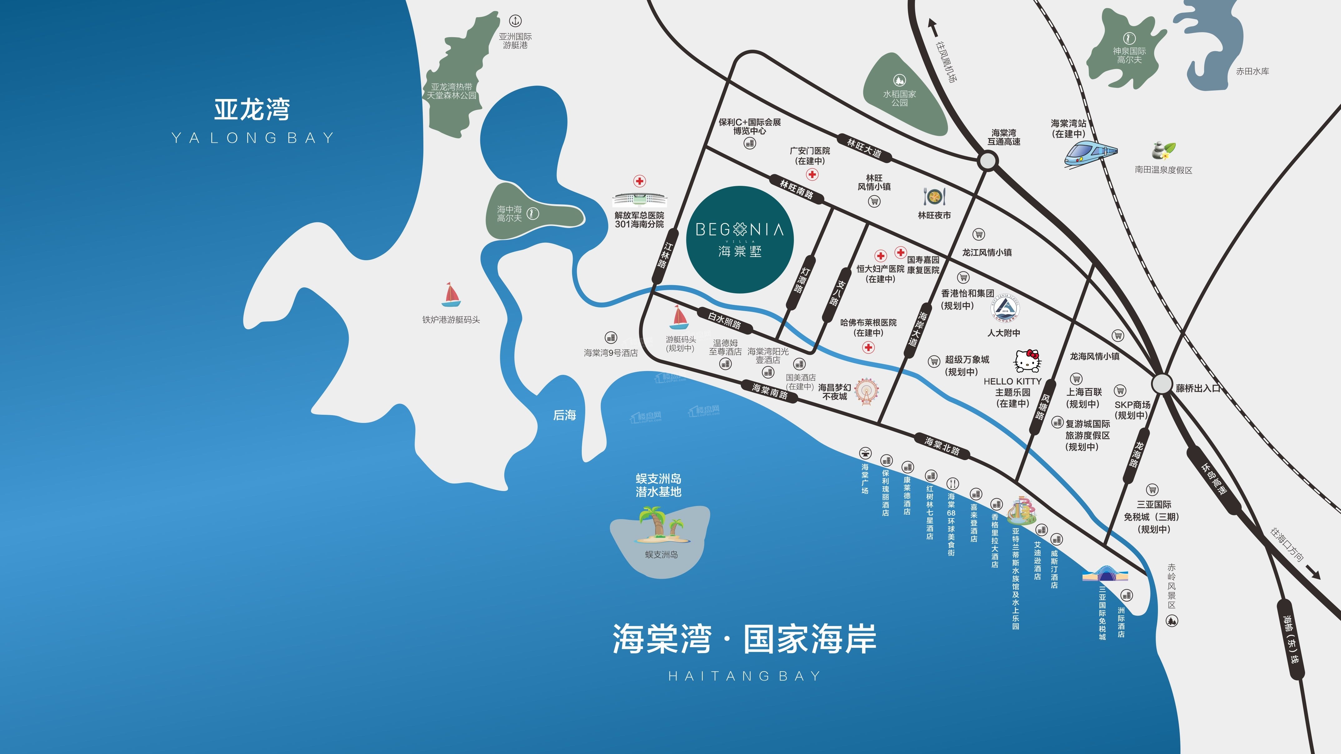 天房海棠墅位置图