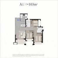 A户型-三房两厅两卫-103㎡