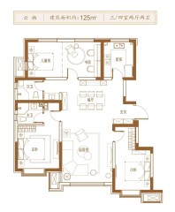 亚泰雍阳府125平米户型图