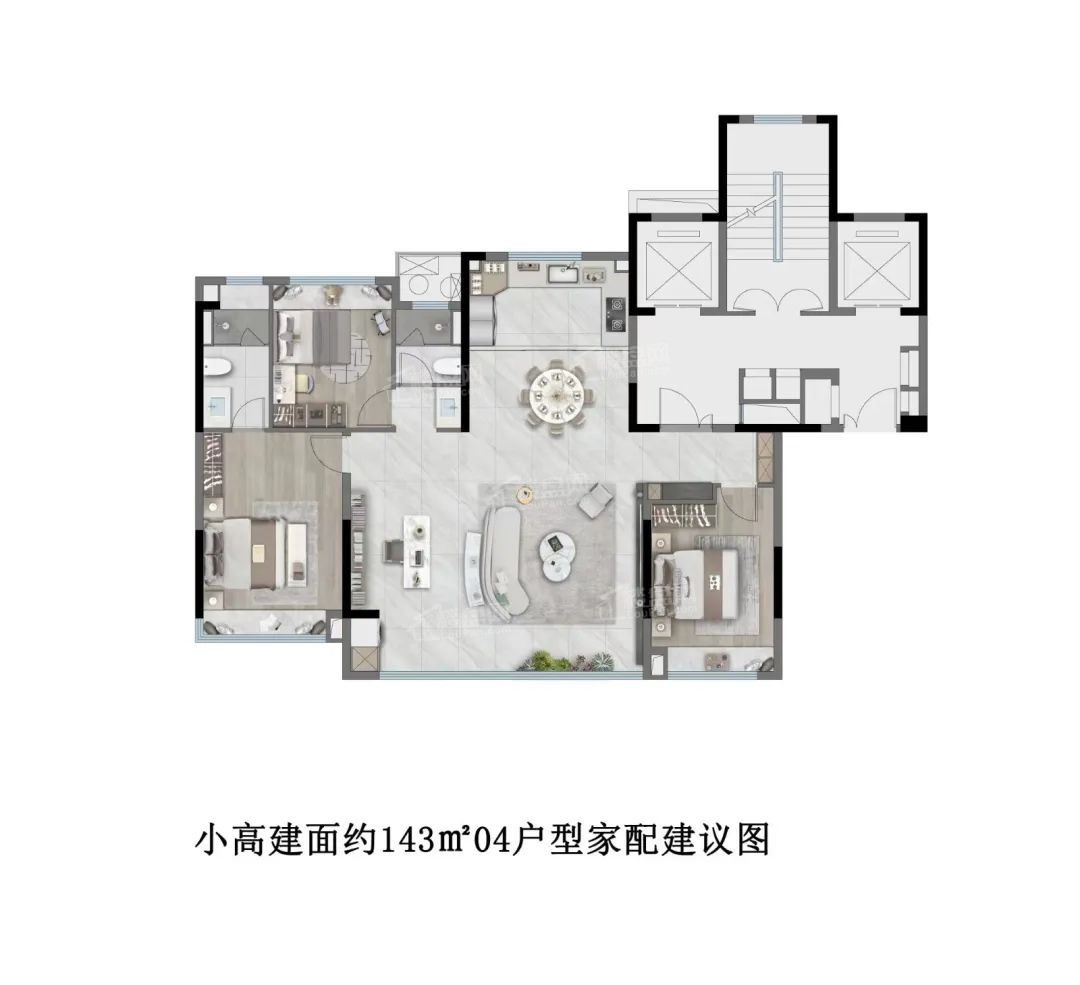 合肥龙湖亚伦央璟颂4室2厅2卫户型图-合肥楼盘网