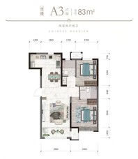 中建国贤府83平米户型图