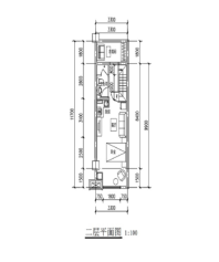 A户型，1室1厅1卫，建面：44.7㎡