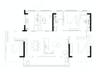 4室2厅2卫1厨， 建面142平米