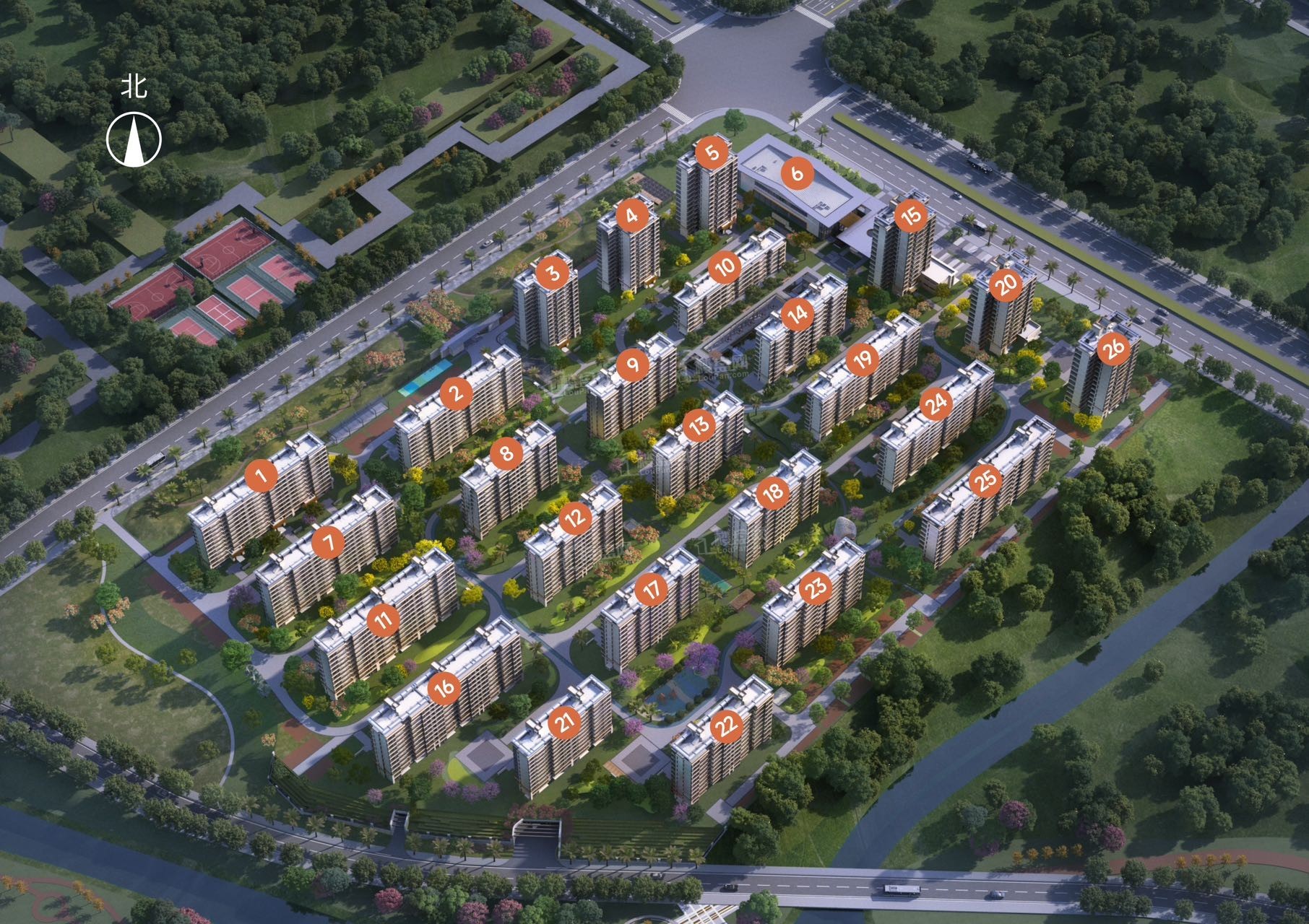 江东新区雍景云龙湾的房子地理位置怎么样?小区内绿化好吗?-海口楼盘网