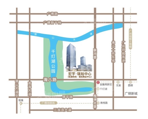 宏宇珑裕中心公寓位置图