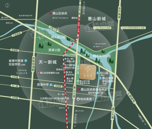 安居蓝城·桂香里位置图