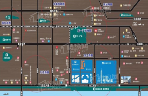中建宜昌之星滨江广场位置图