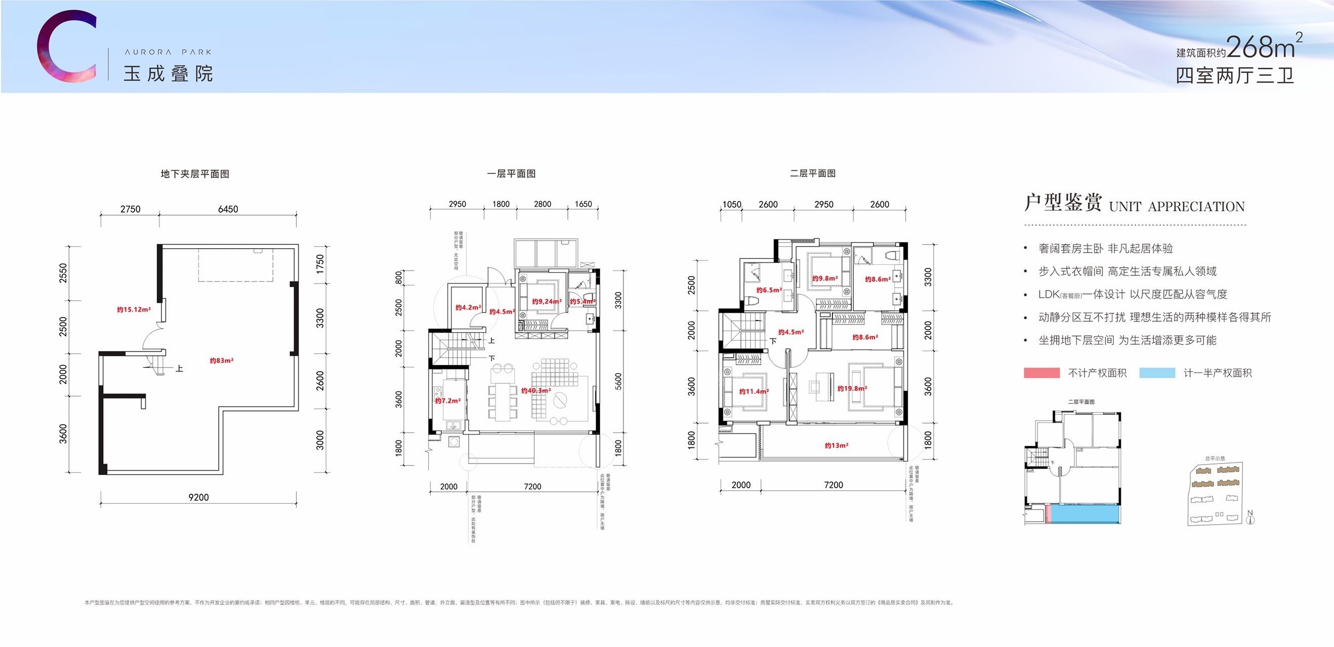 成都招商未来公园4室2厅2卫户型图-成都楼盘网