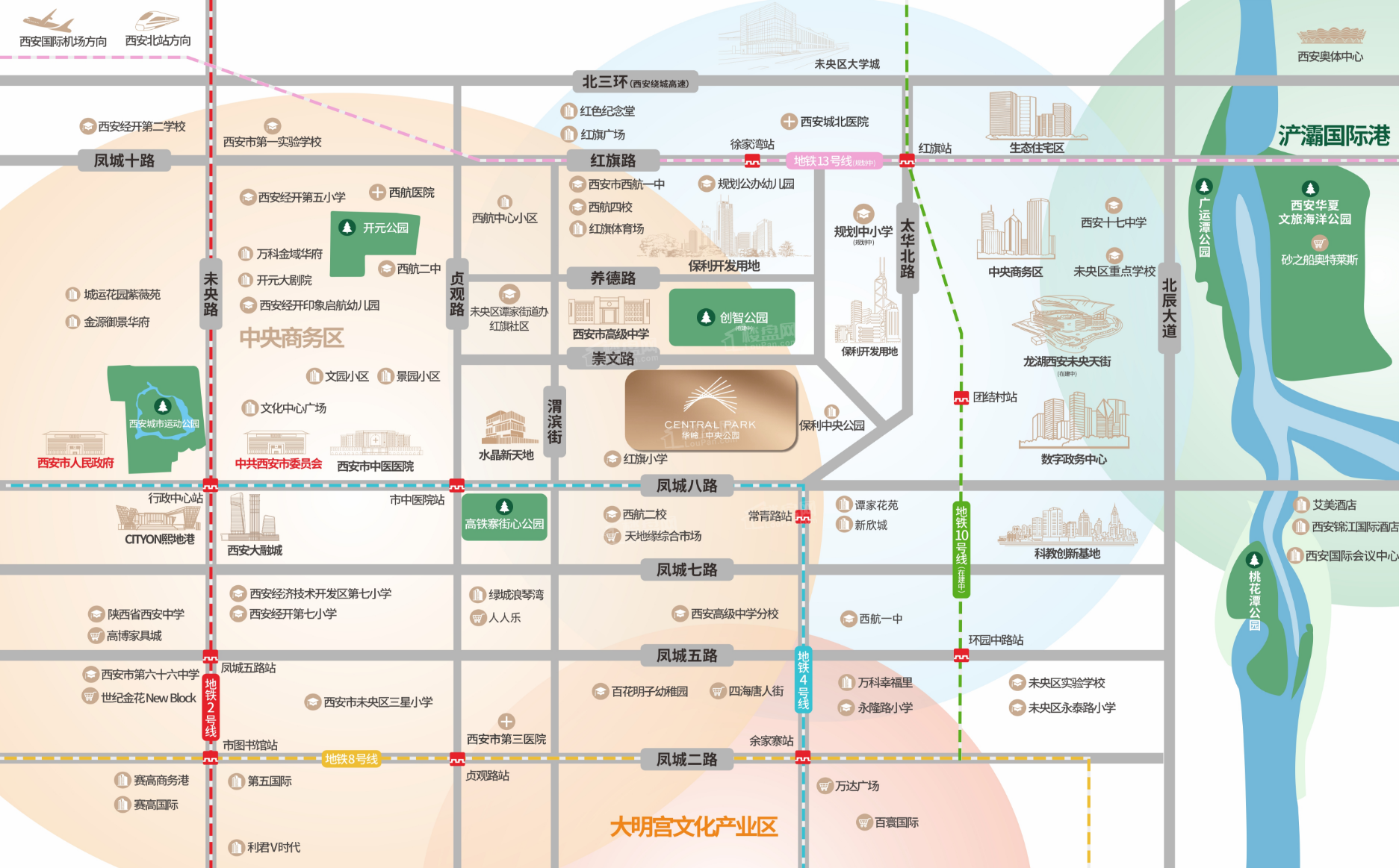 华岭中央公园位置图