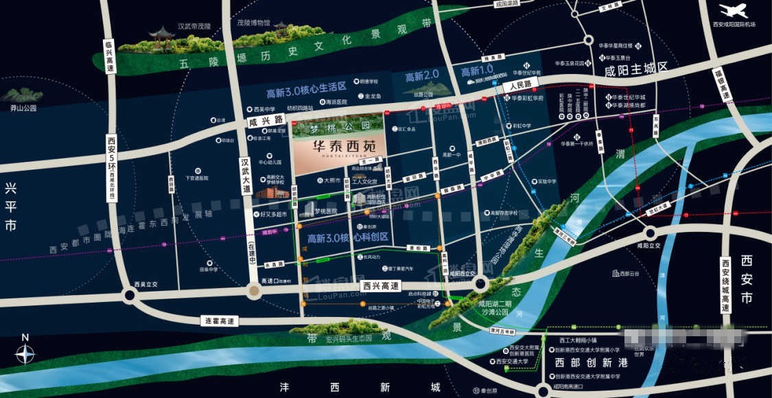华泰西苑·臻园位置图