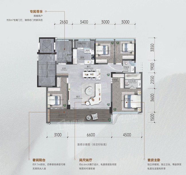 贵阳誉鹭湖4室2厅2卫户型图-贵阳楼盘网