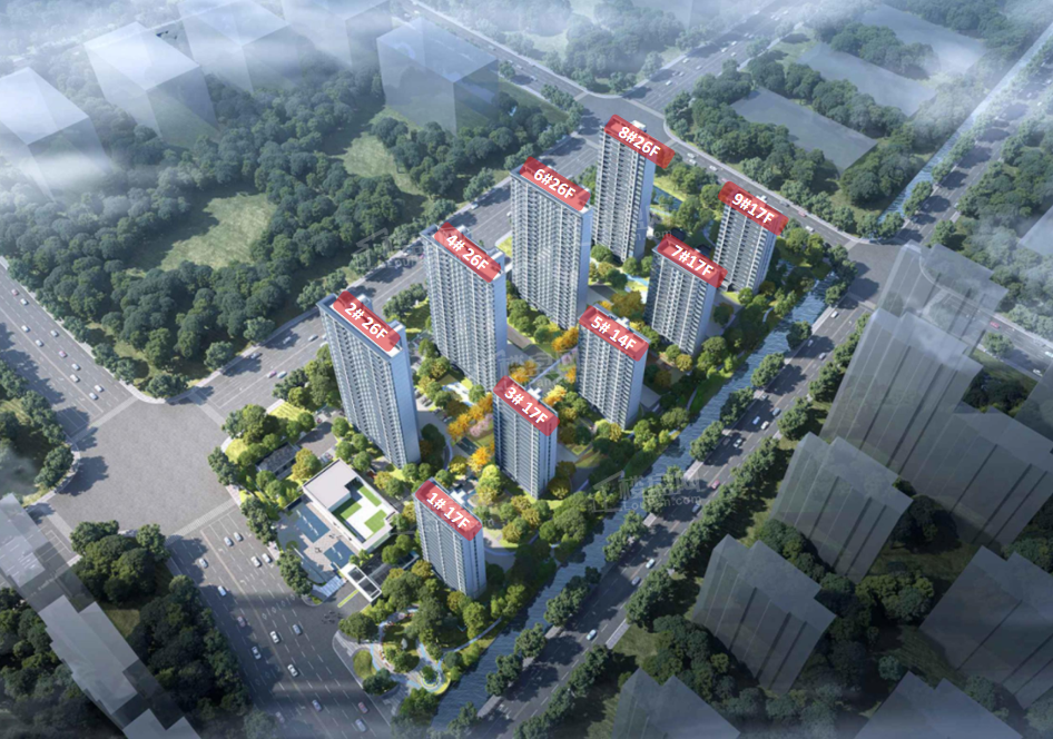 吴风宸樾府提供约112m-165m²和182m²五大户型