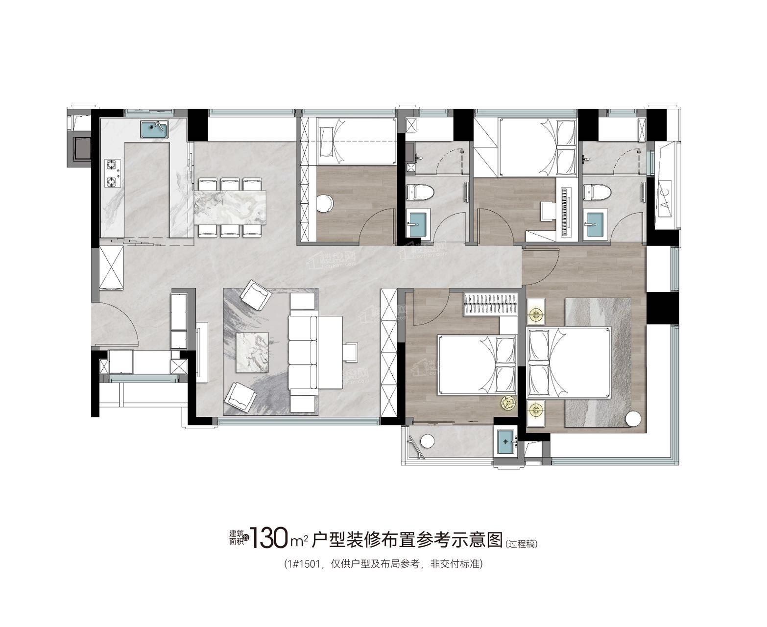 厦门联发嘉悦里4室2厅2卫户型图-厦门楼盘网