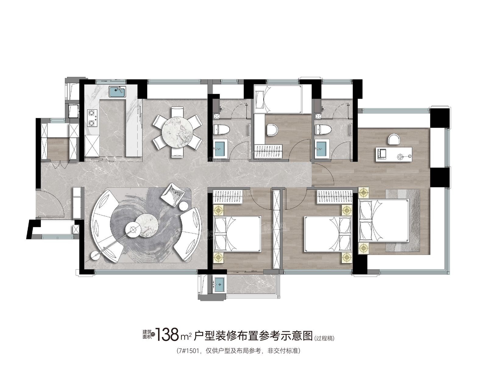 厦门联发嘉悦里4室2厅2卫户型图-厦门楼盘网