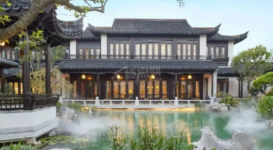 和居蓝城溪山云庐实景图