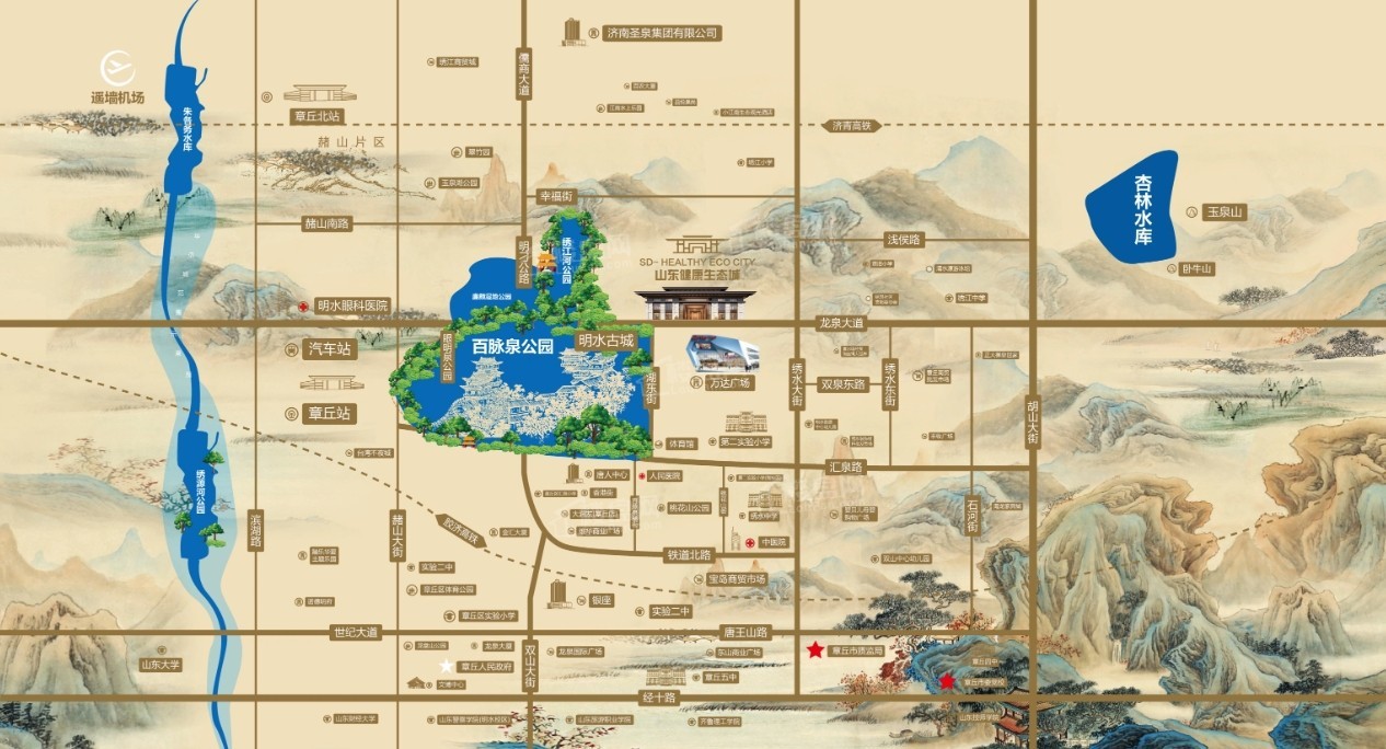 山东健康生态城位置图