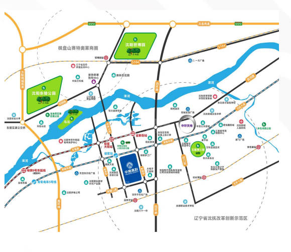 中南高科·沈抚信息技术产业园位置图