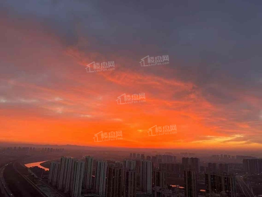 绿城柳畔听澜实景图