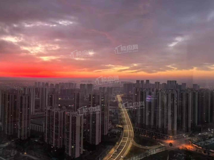 绿城柳畔听澜实景图