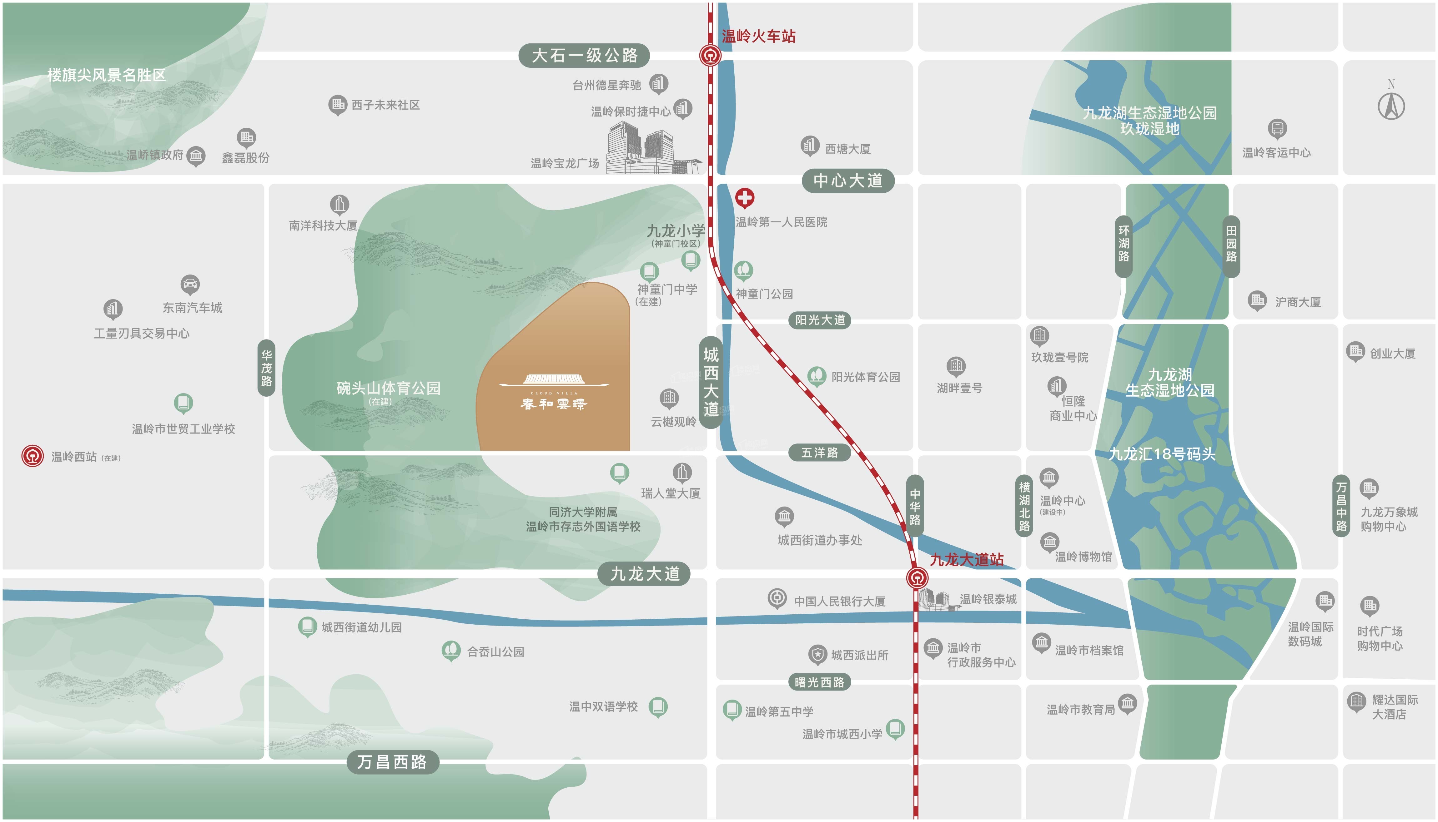 绿城城发春和雲璟 位置图