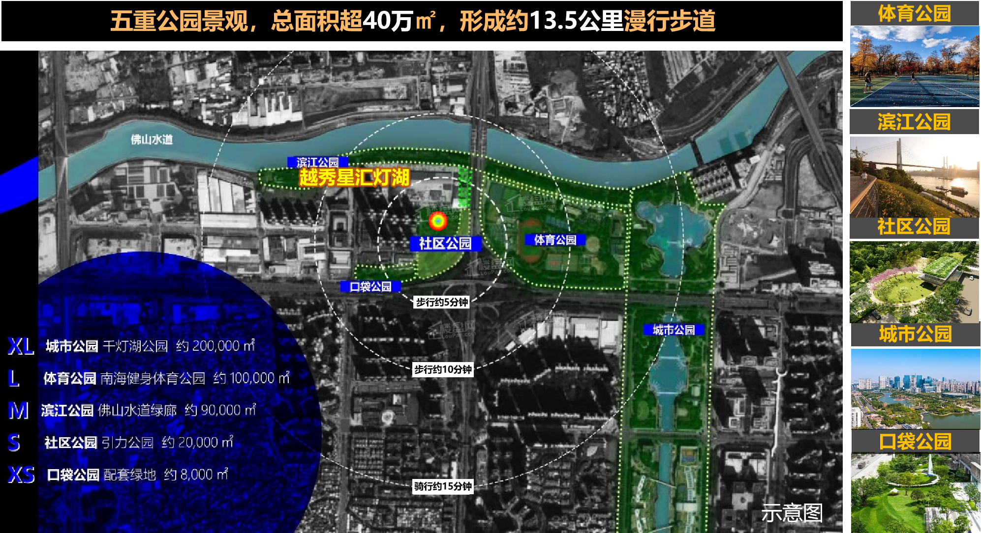 越秀星汇灯湖效果图